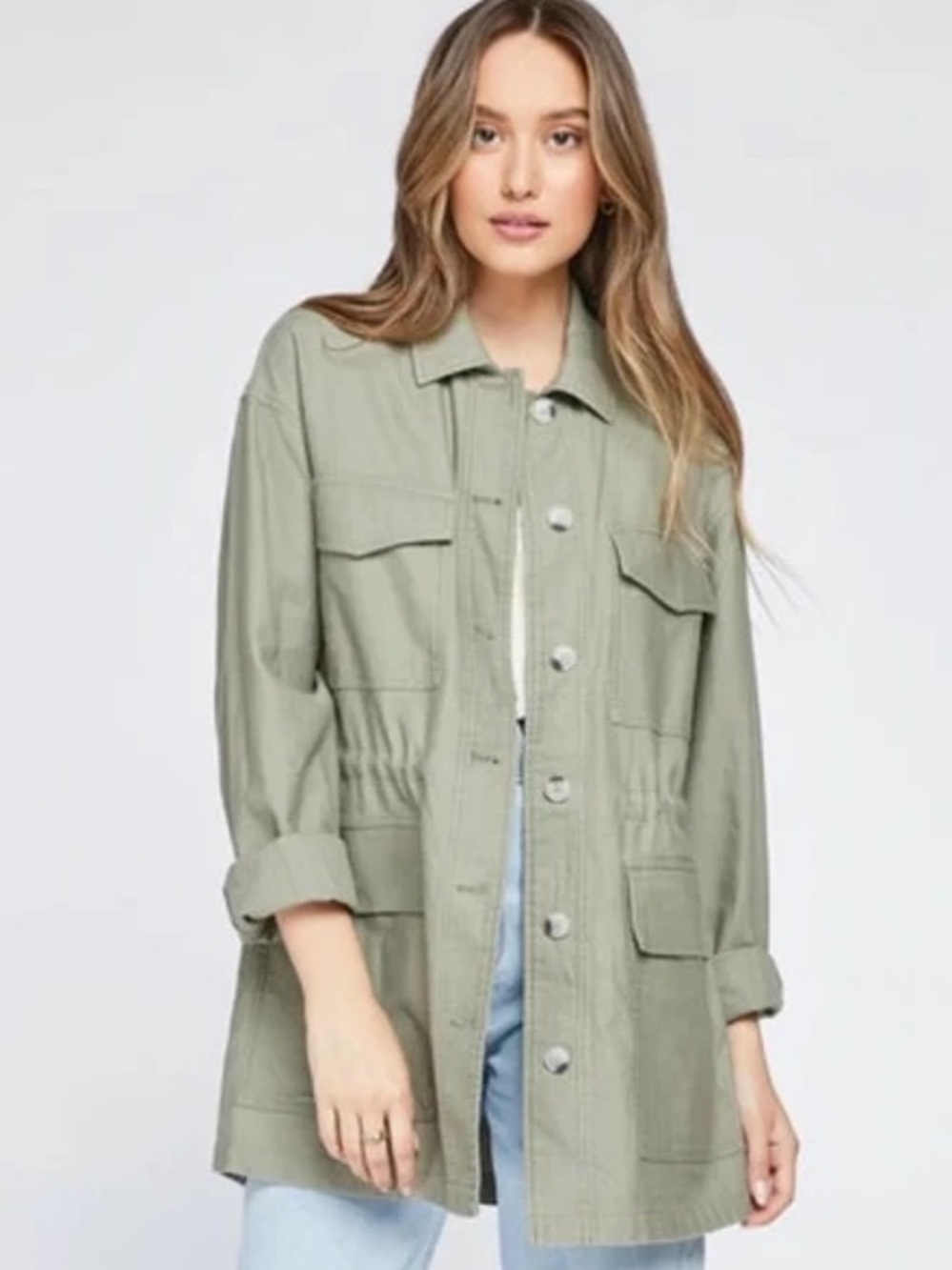 Gentle Fawn Daria Utility Jacket Size S Drawstring Waist Great Condition!